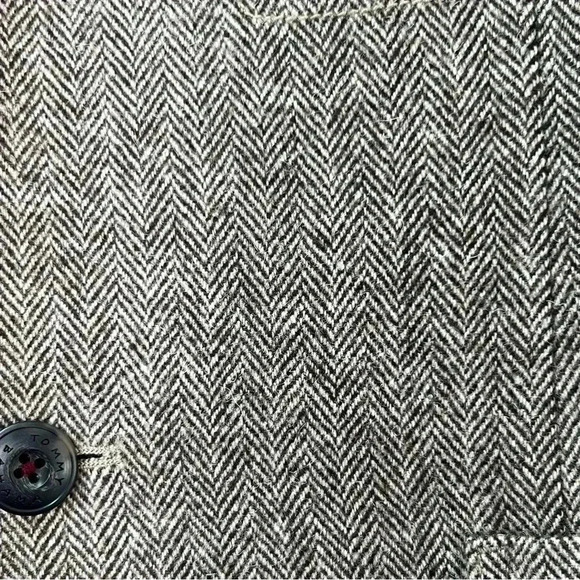 Tommy Bahama Brown Wool‎ Blend Herringbone Tweed Blazer Elbow Patches Sz L - Picture 9 of 16